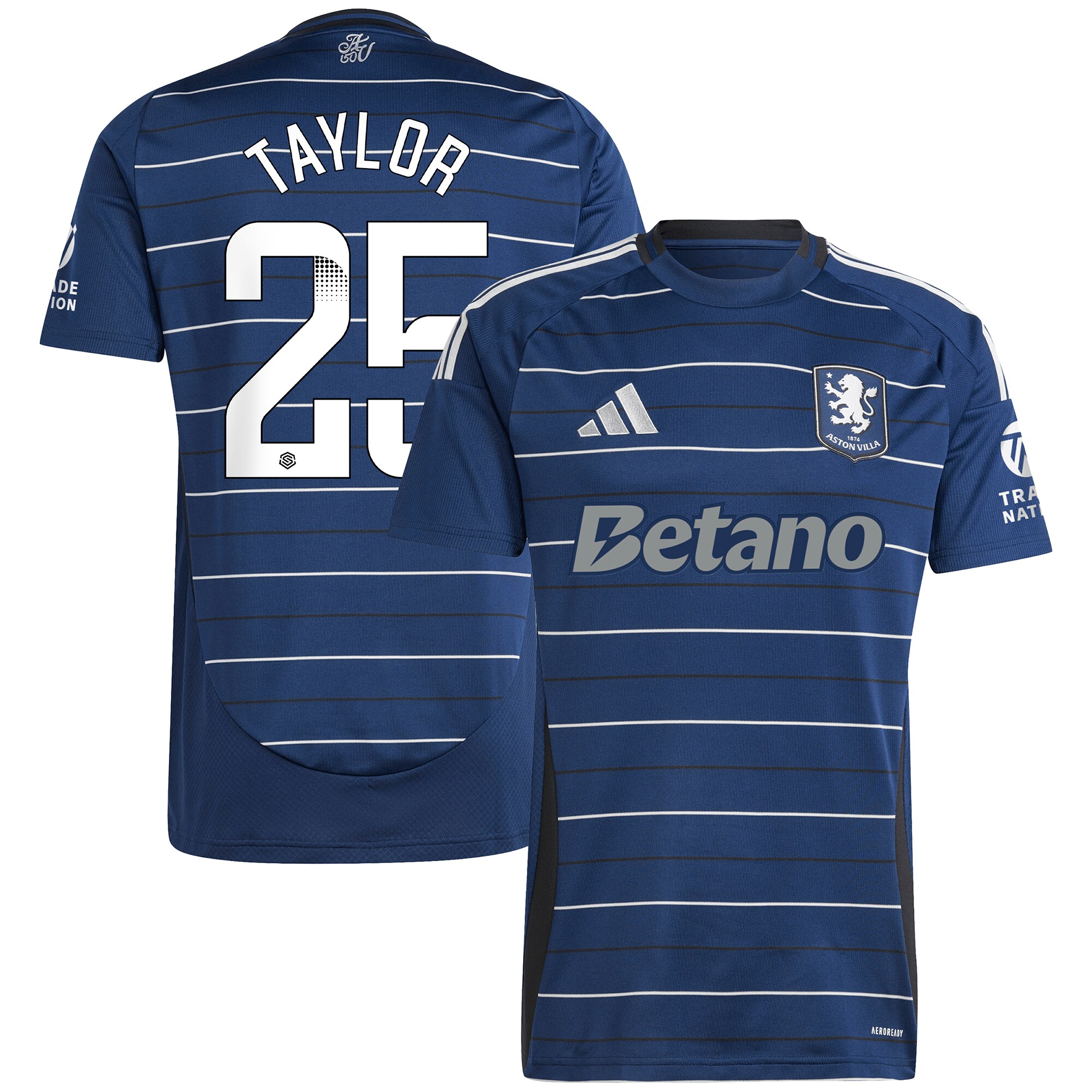 aston villa wsl adidas third shirt 2024-25 with taylor 25 printing Collection - Aston Villa Fan Shop Official Gear
