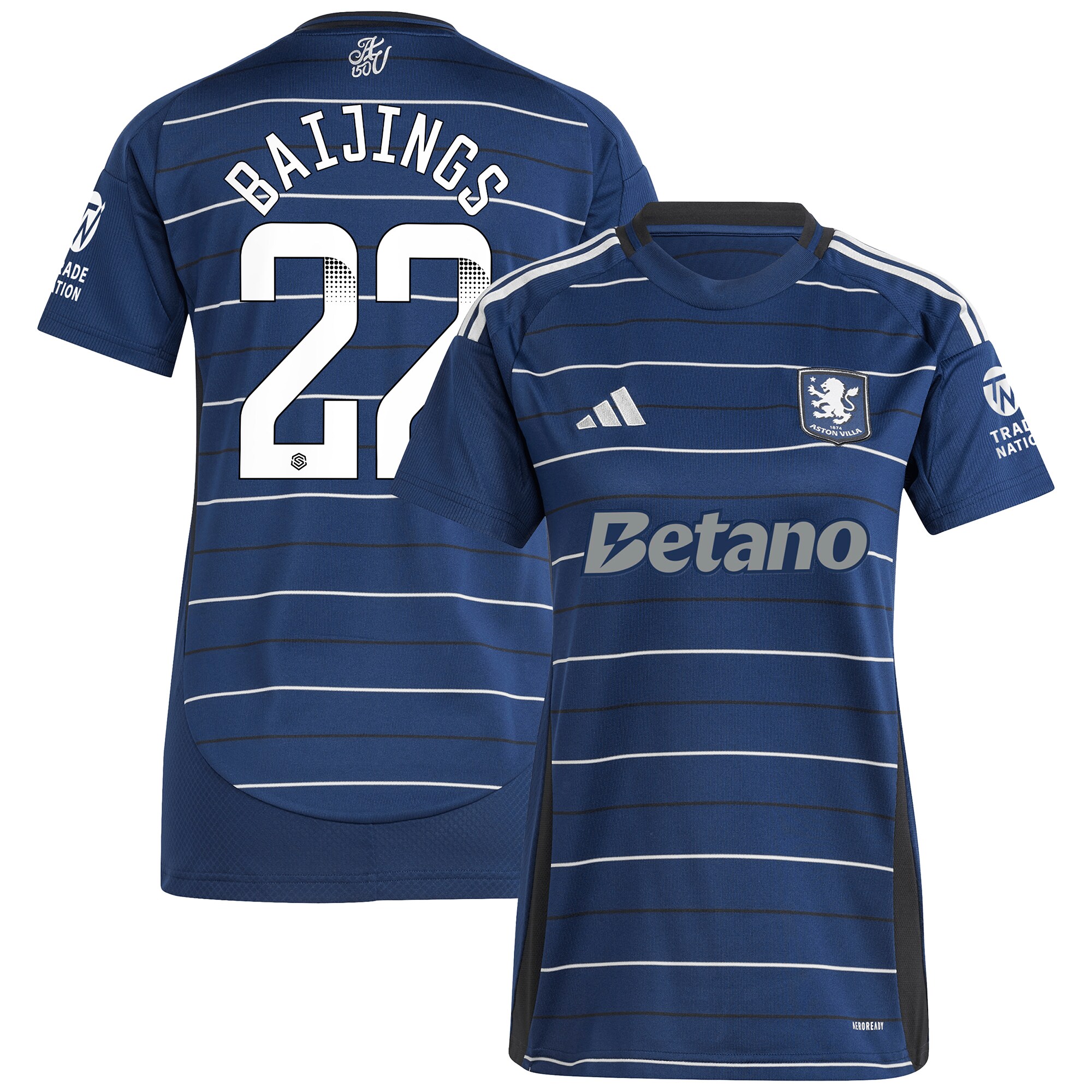 aston villa wsl adidas third shirt 2024-25 – womens with baijings 22 printing Collection - Aston Villa Fan Shop Official Gear