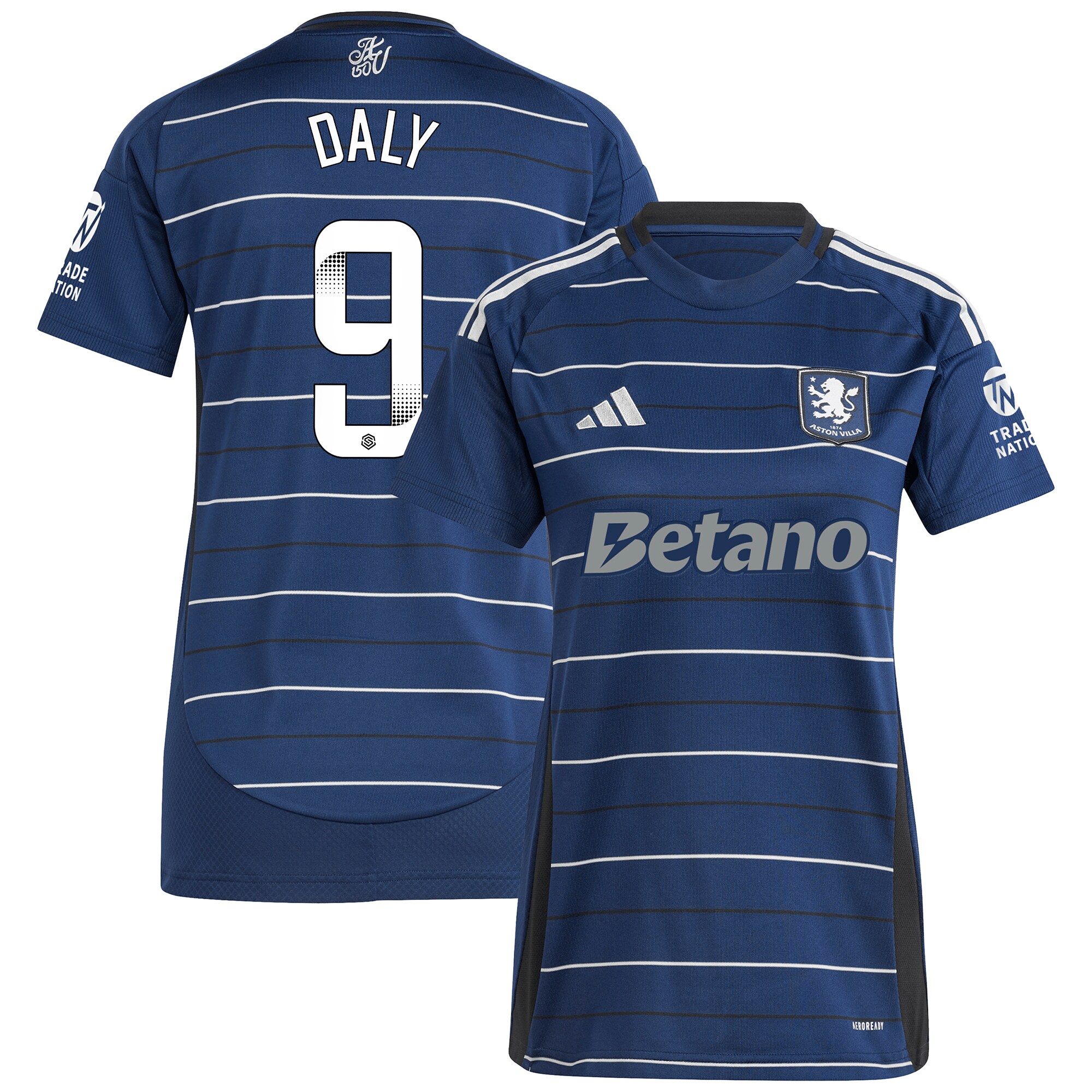 aston villa wsl adidas third shirt 2024-25 – womens with daly 9 printing Collection - Aston Villa Fan Shop Official Gear