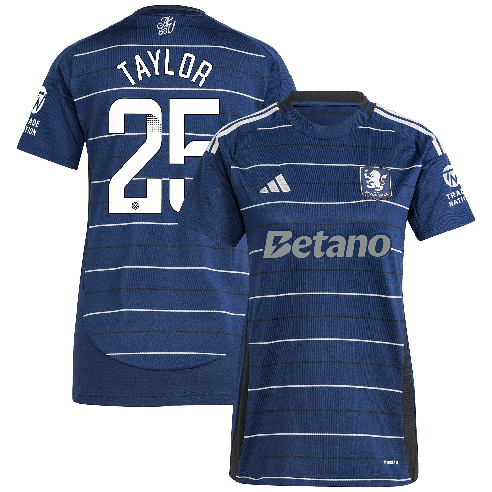 aston villa wsl adidas third shirt 2024-25 – womens with taylor 25 printing Collection - Aston Villa Fan Shop Official Gear
