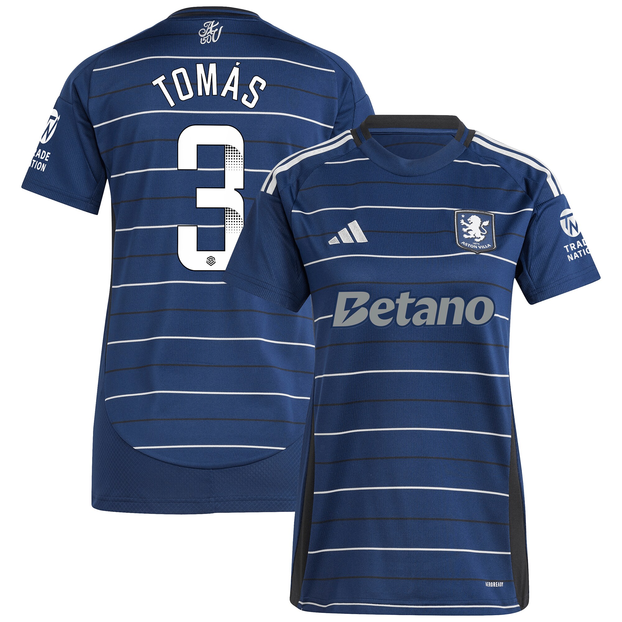 aston villa wsl adidas third shirt 2024-25 – womens with tomás 3 printing Collection - Aston Villa Fan Shop Official Gear