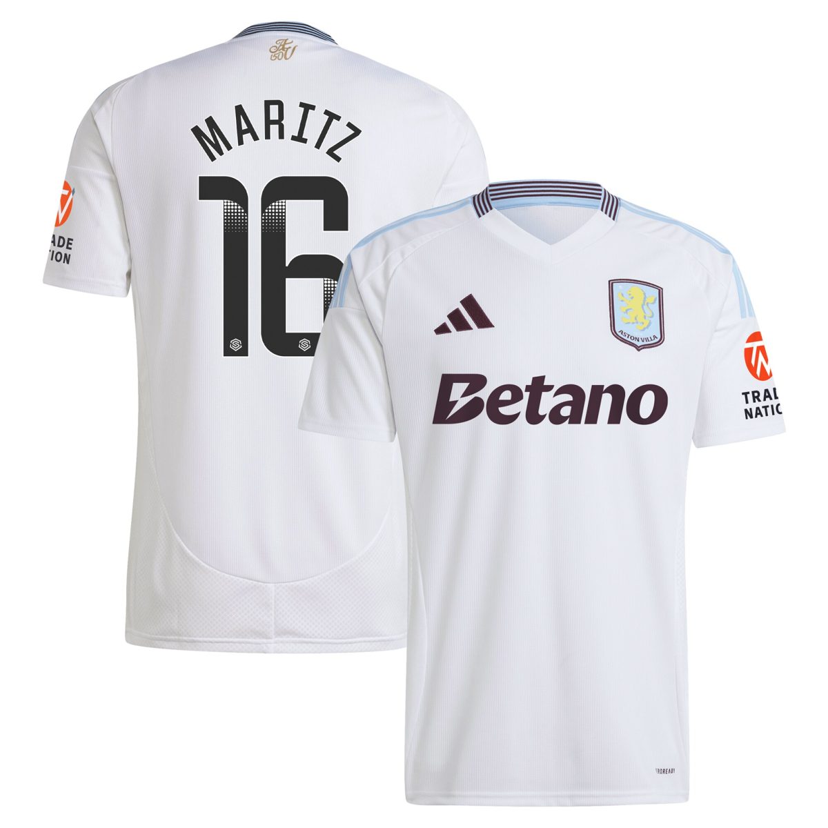 aston villa wsl away shirt 2024-25 with maritz 16 printing Collection - Aston Villa Fan Shop Official Gear