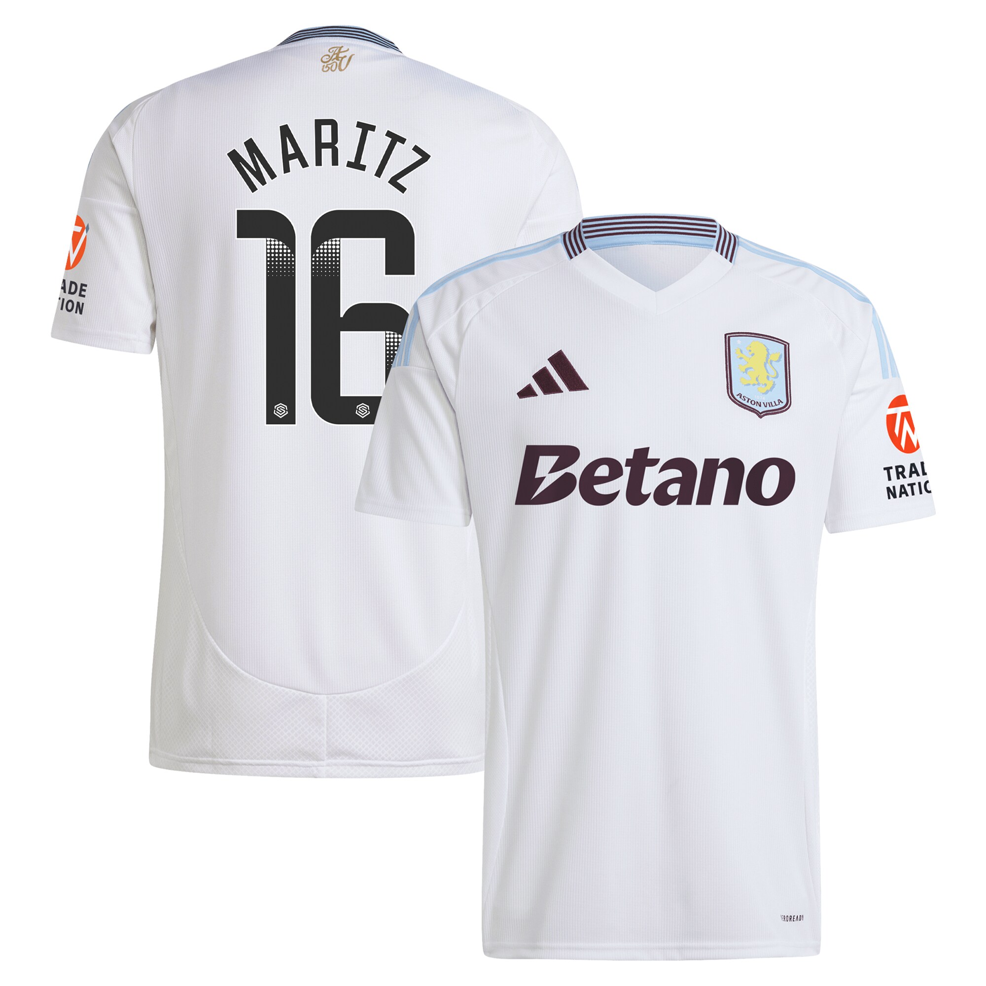 aston villa wsl away shirt 2024-25 with maritz 16 printing Collection - Aston Villa Fan Shop Official Gear