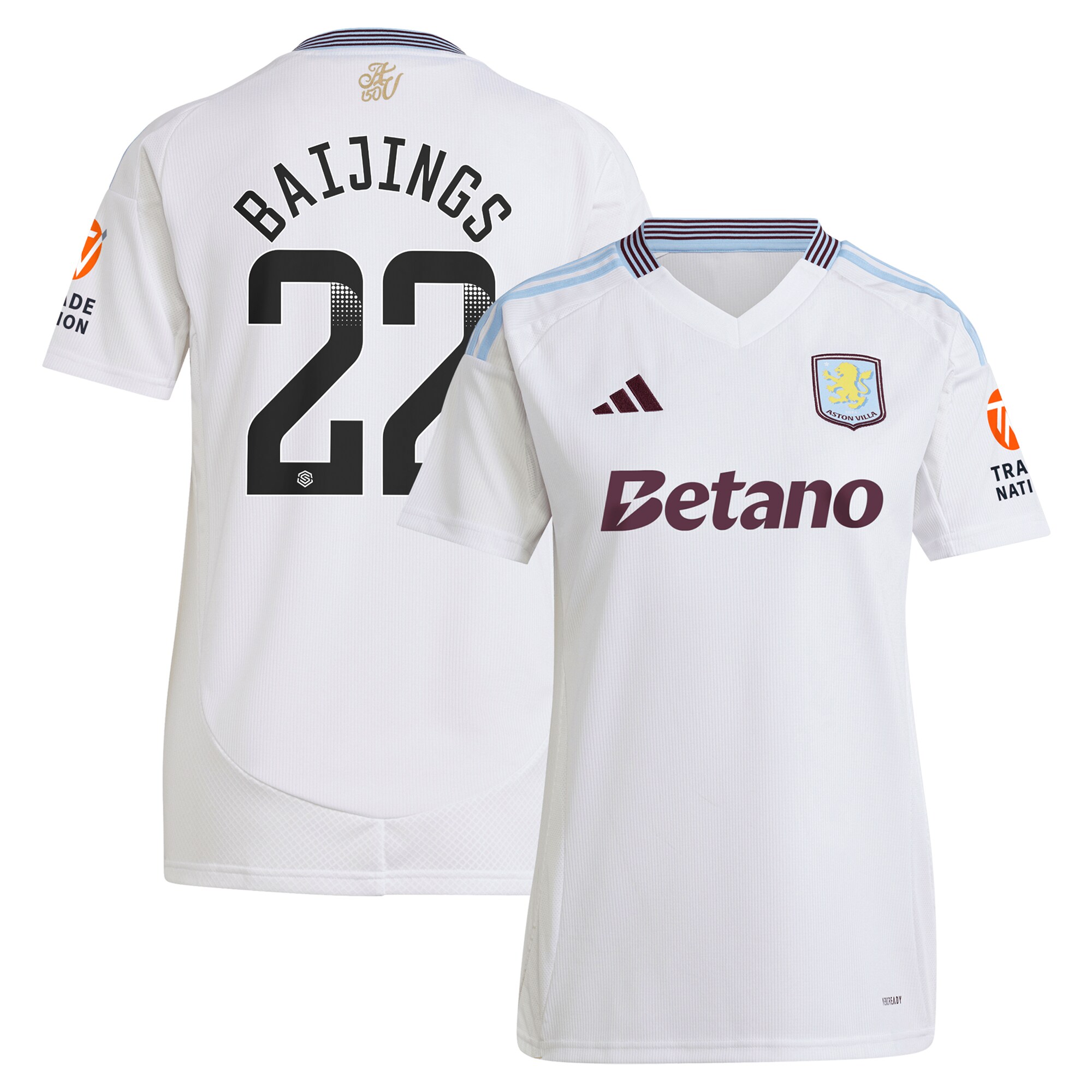 aston villa wsl away shirt 2024-25 – womens with baijings 22 printing Collection – Aston Villa Fan Shop Official Gear Collection - Aston Villa Fan Shop Official Gear