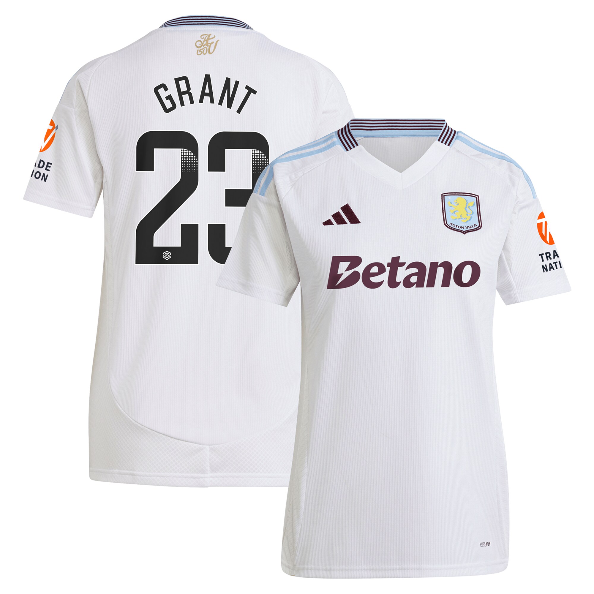 aston villa wsl away shirt 2024-25 – womens with grant 23 printing Collection – Aston Villa Fan Shop Official Gear Collection - Aston Villa Fan Shop Official Gear