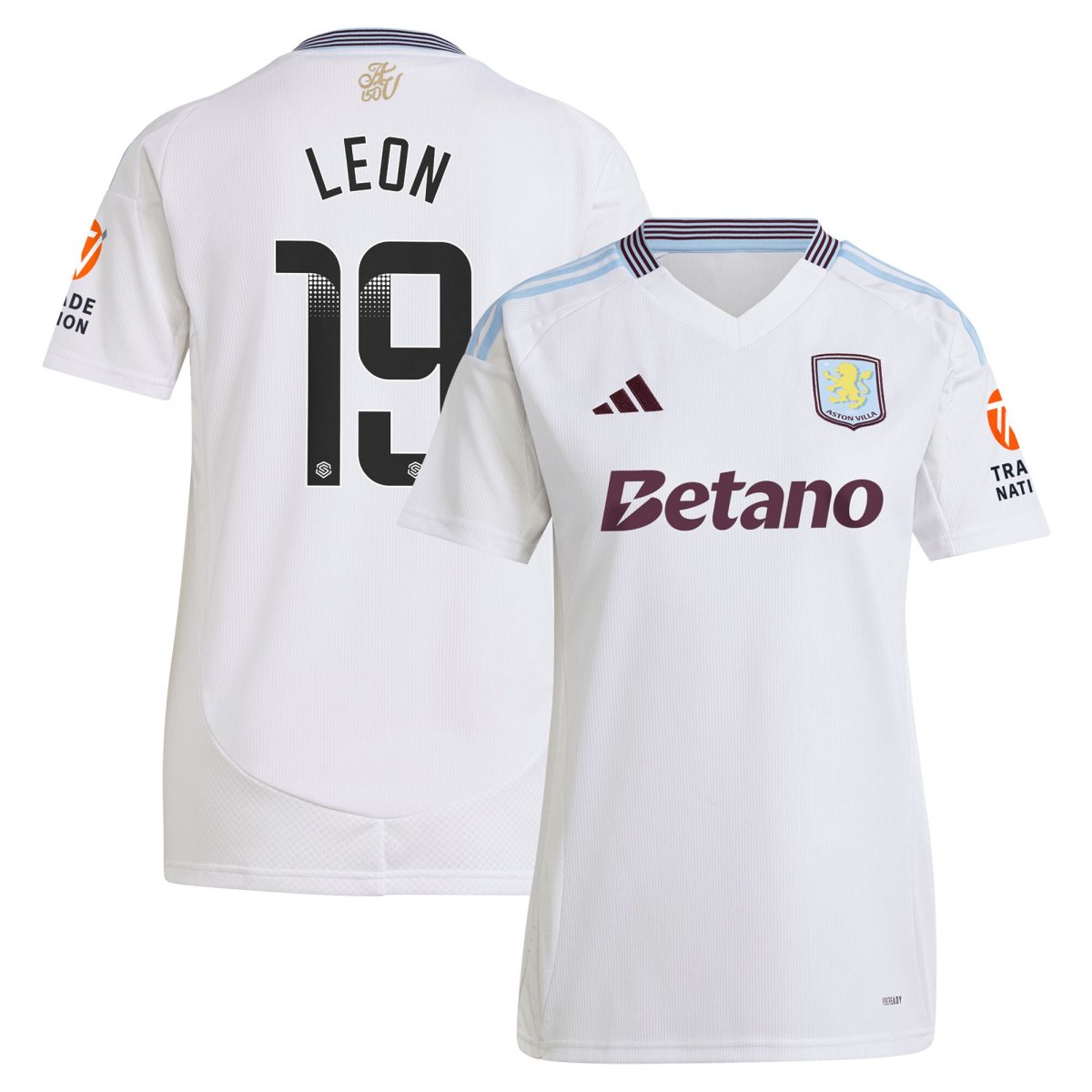 aston villa wsl away shirt 2024-25 – womens with leon 19 printing Collection - Aston Villa Fan Shop Official Gear