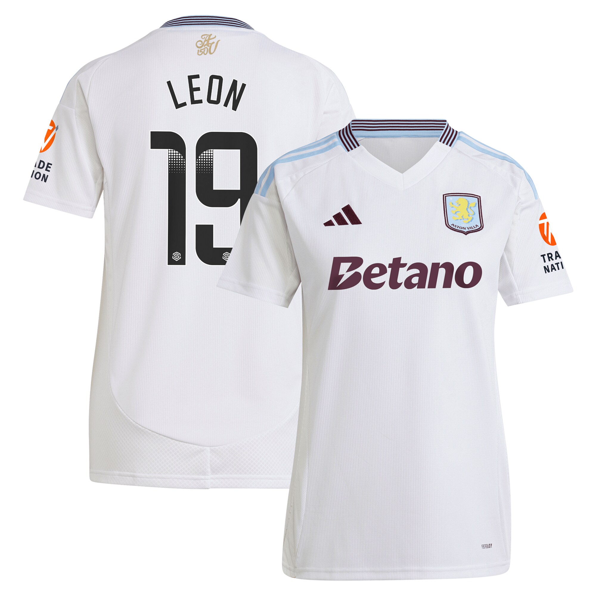 aston villa wsl away shirt 2024-25 – womens with leon 19 printing Collection - Aston Villa Fan Shop Official Gear