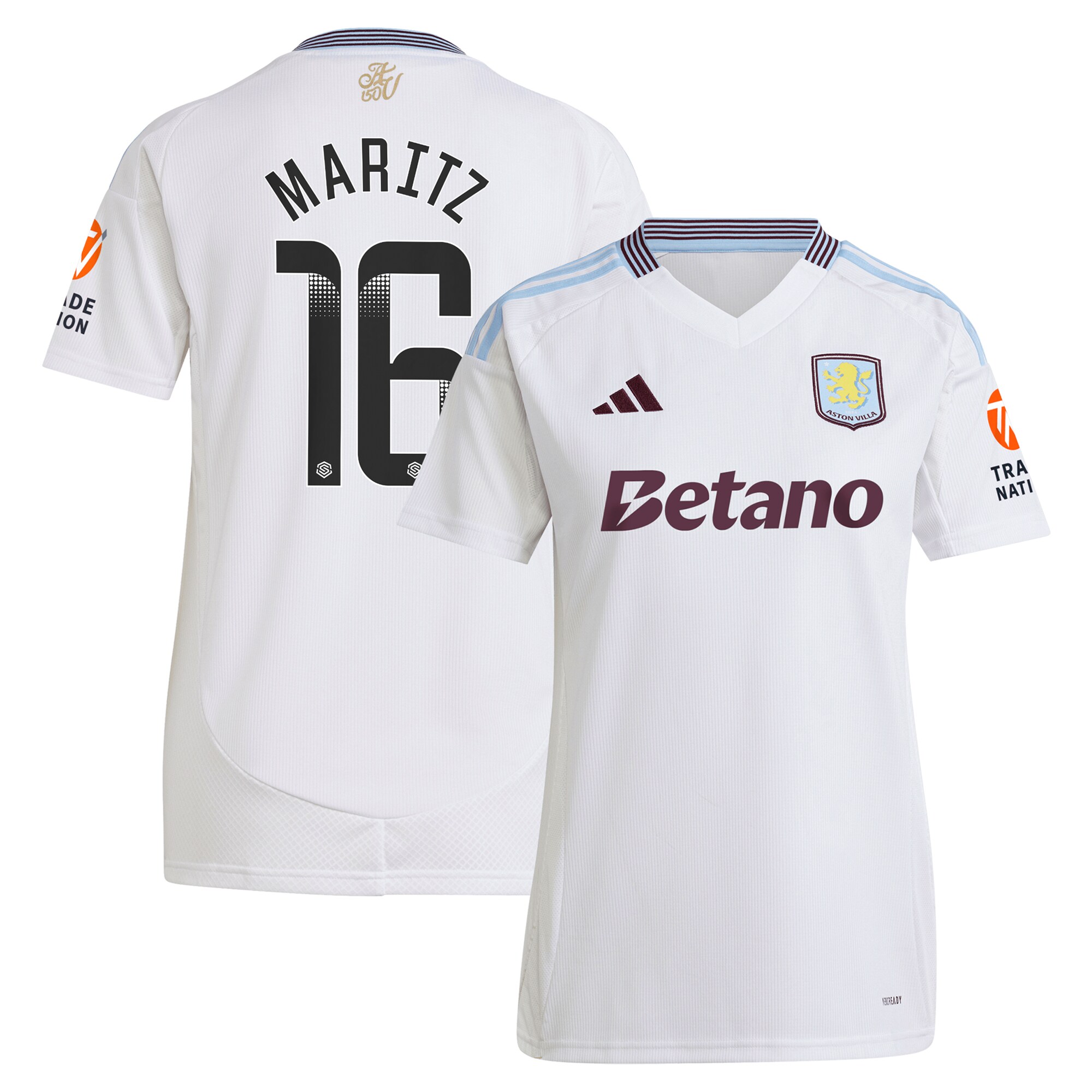 aston villa wsl away shirt 2024-25 – womens with maritz 16 printing Collection - Aston Villa Fan Shop Official Gear